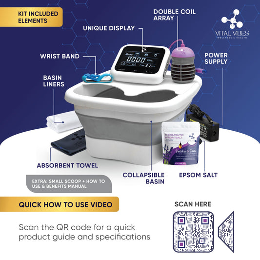 VITAL VIBES - Ultimate Ionic Foot Bath Detox Machine